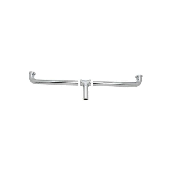 Elkay, Chrome Continuous Waste Drain For 2 Compartment Sink
